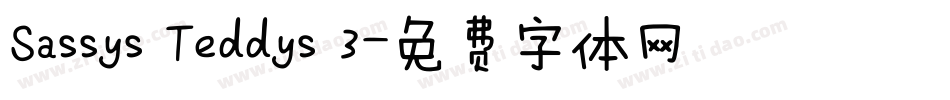 Sassys Teddys 3字体转换